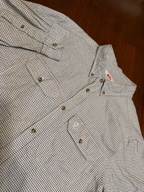Fjallraven Forest Flannel Shirt Mens Large Button Up Tatersall Plaid Comfort Fit